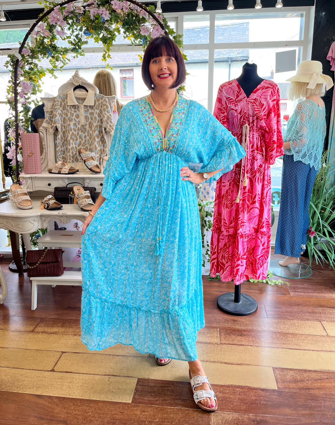 turquoise boho dress Turn Heads In 🩵 #HelloNew Shop here 👗 https://memoriesboutique.ie/collections/new-collection/products/amanza-boho- dress-turquoise Size:26.5