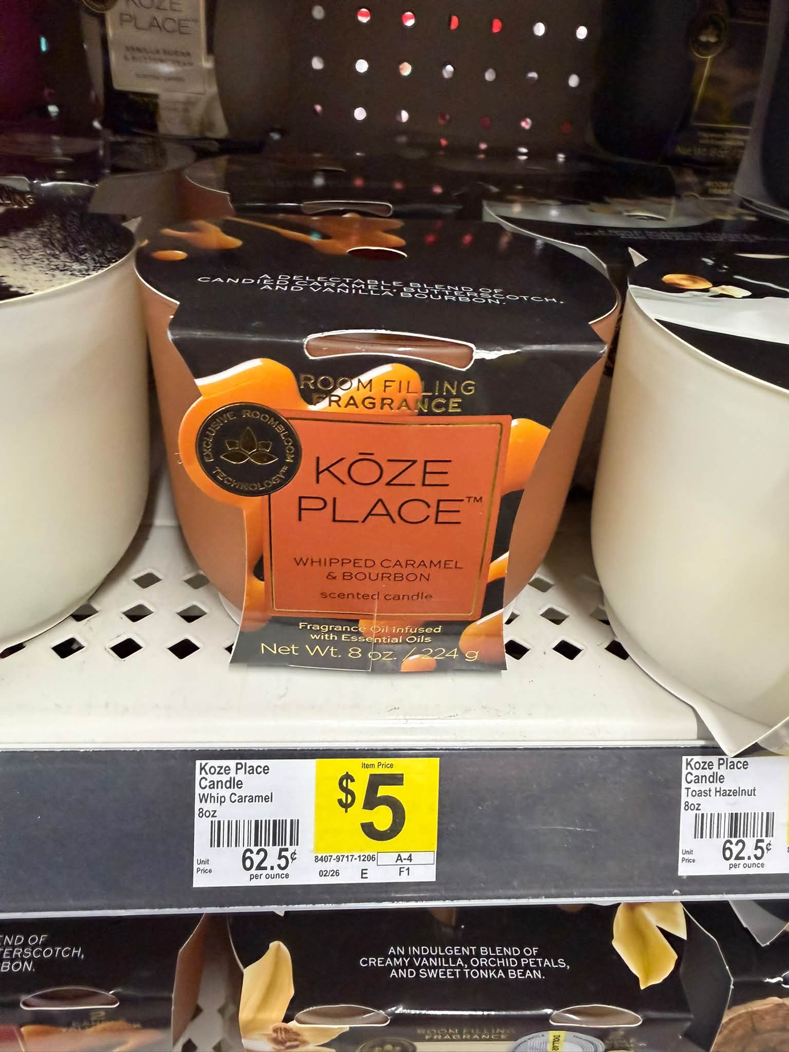Dollar General candle finds with Koze Place scents
