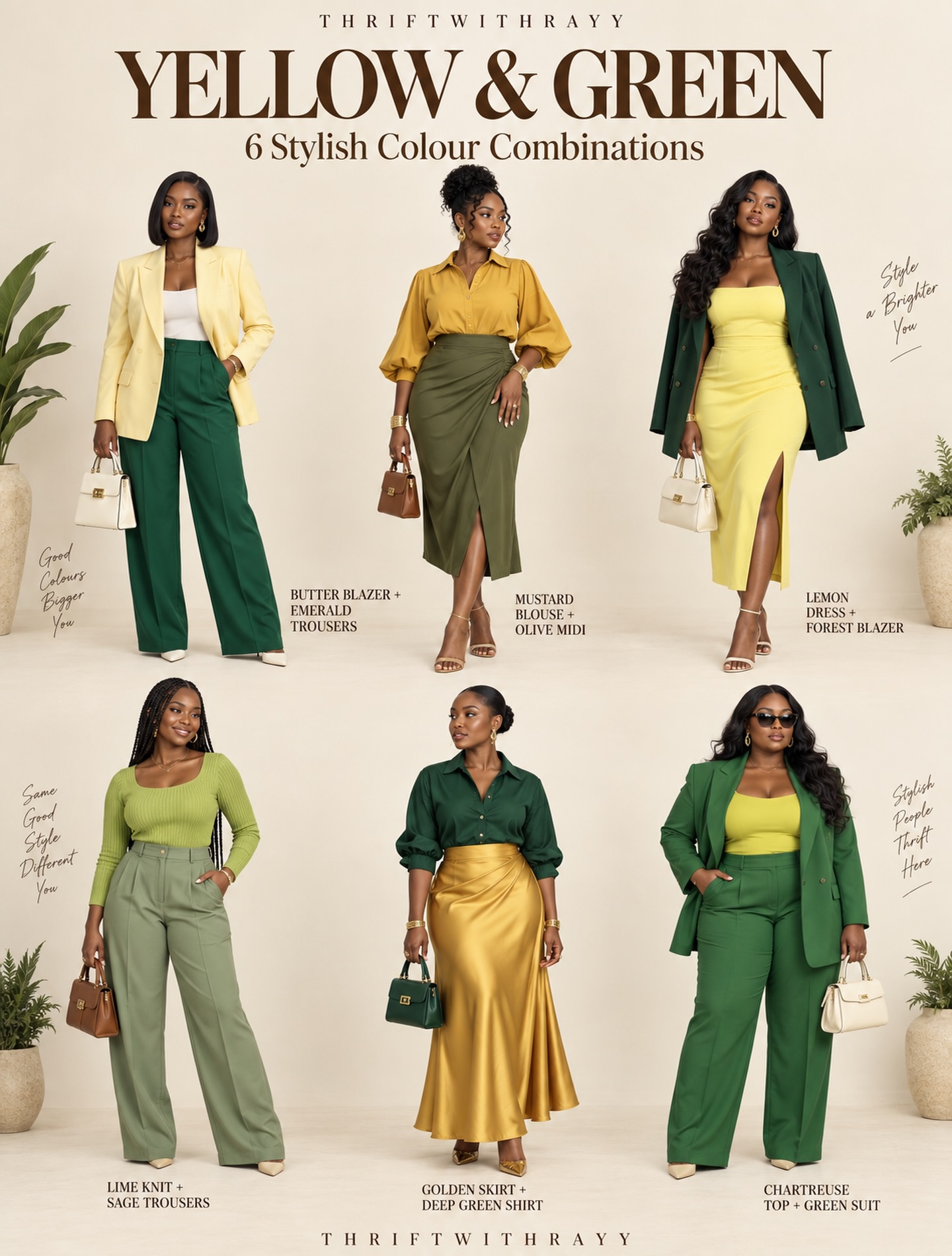 dark green and yellow combination dress How to style outfits ready-to-ship
