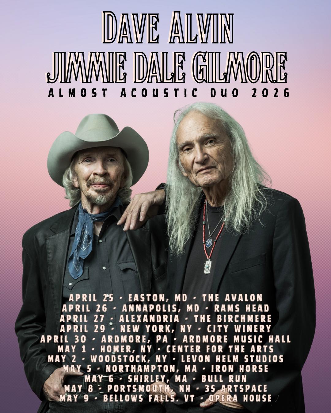DAVE ALVIN & JIMMIE DALE GILMORE – Almost Acoustic Duo ⭐️ more