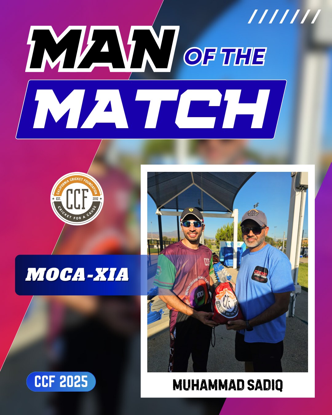 🌟 Man of the Match – Muhammad... - CCF Cricket Tournament | Facebook
