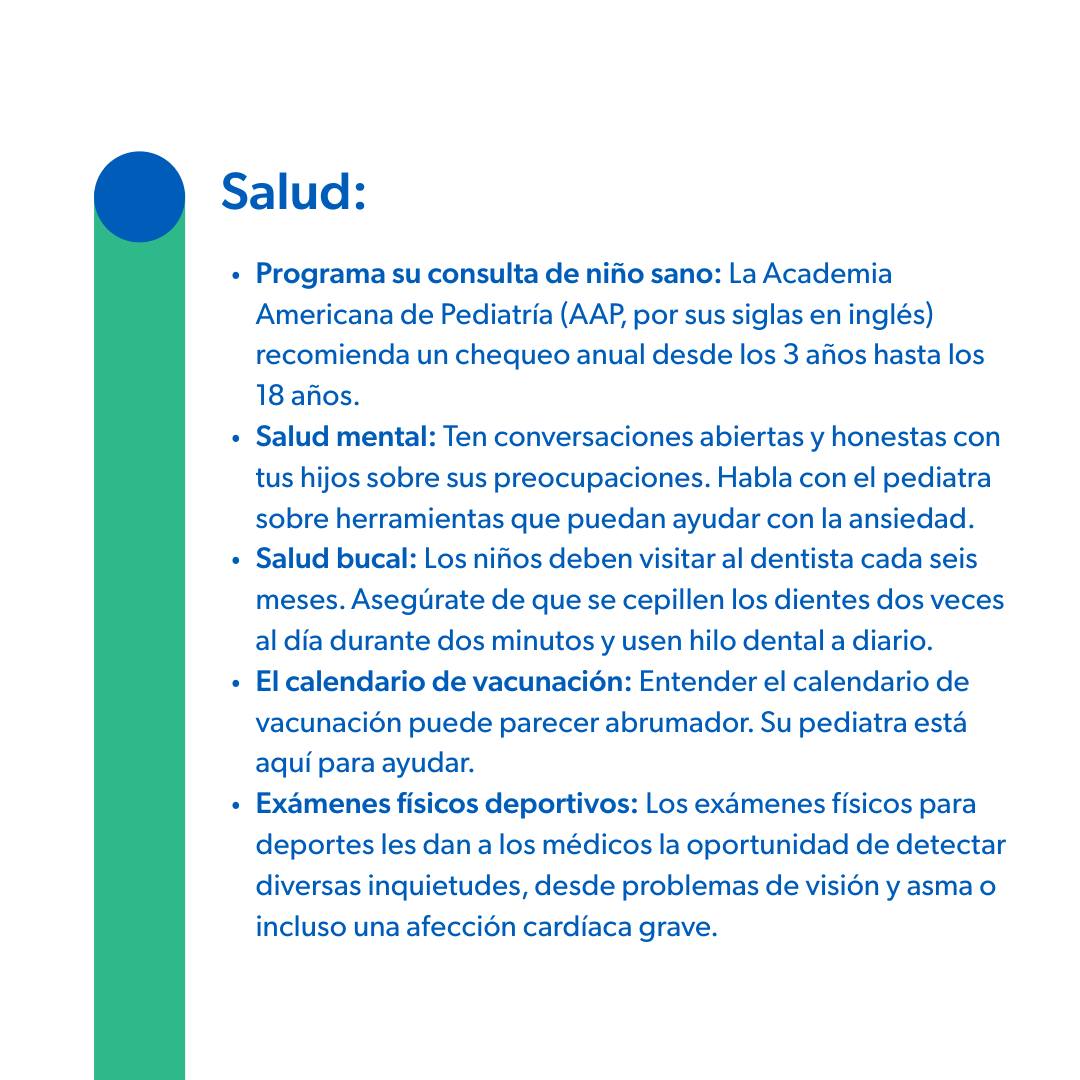 1. Vacunación y controles médicos regulares