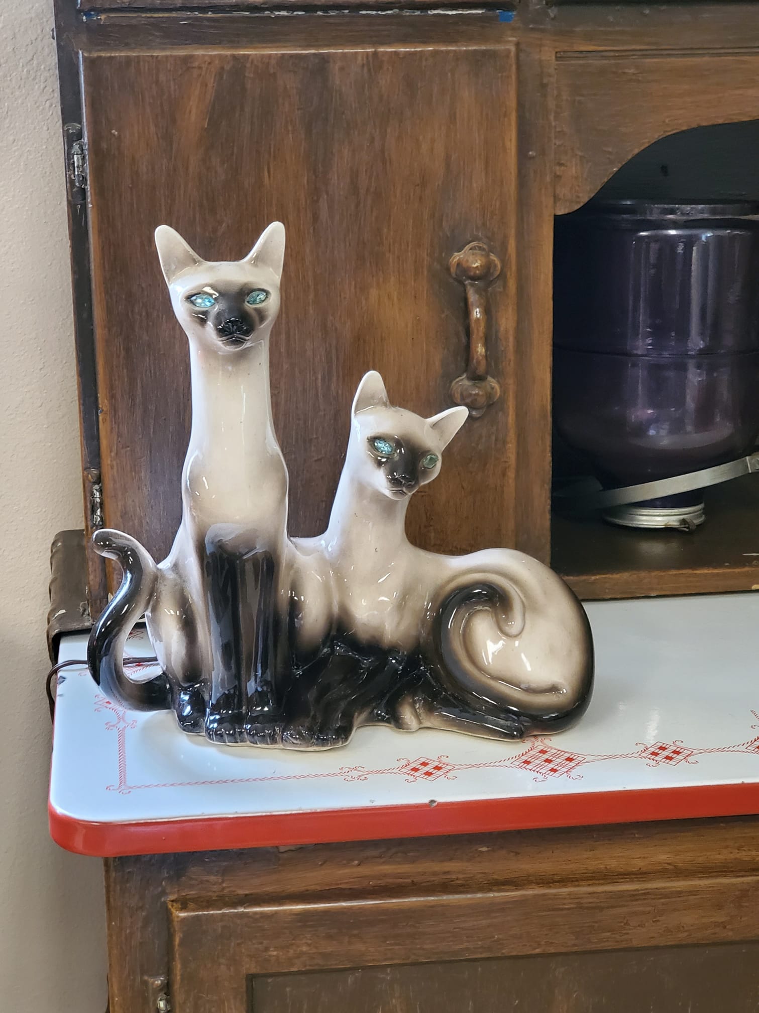 Vintage 60's George Kovacs cat head desk lamp.
