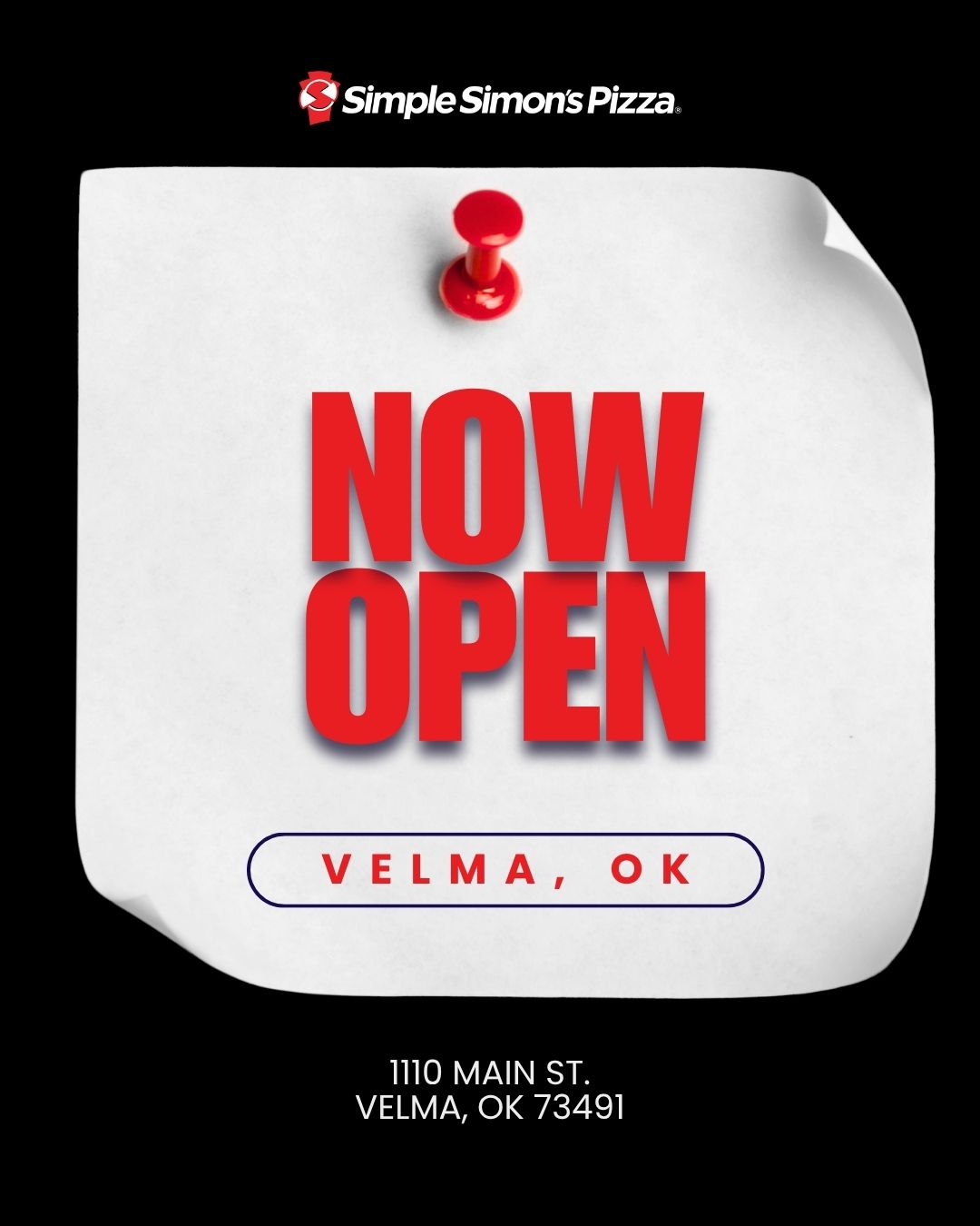 Now Open. Endless pizza nights 🍕 📍 Velma, OK Same great taste