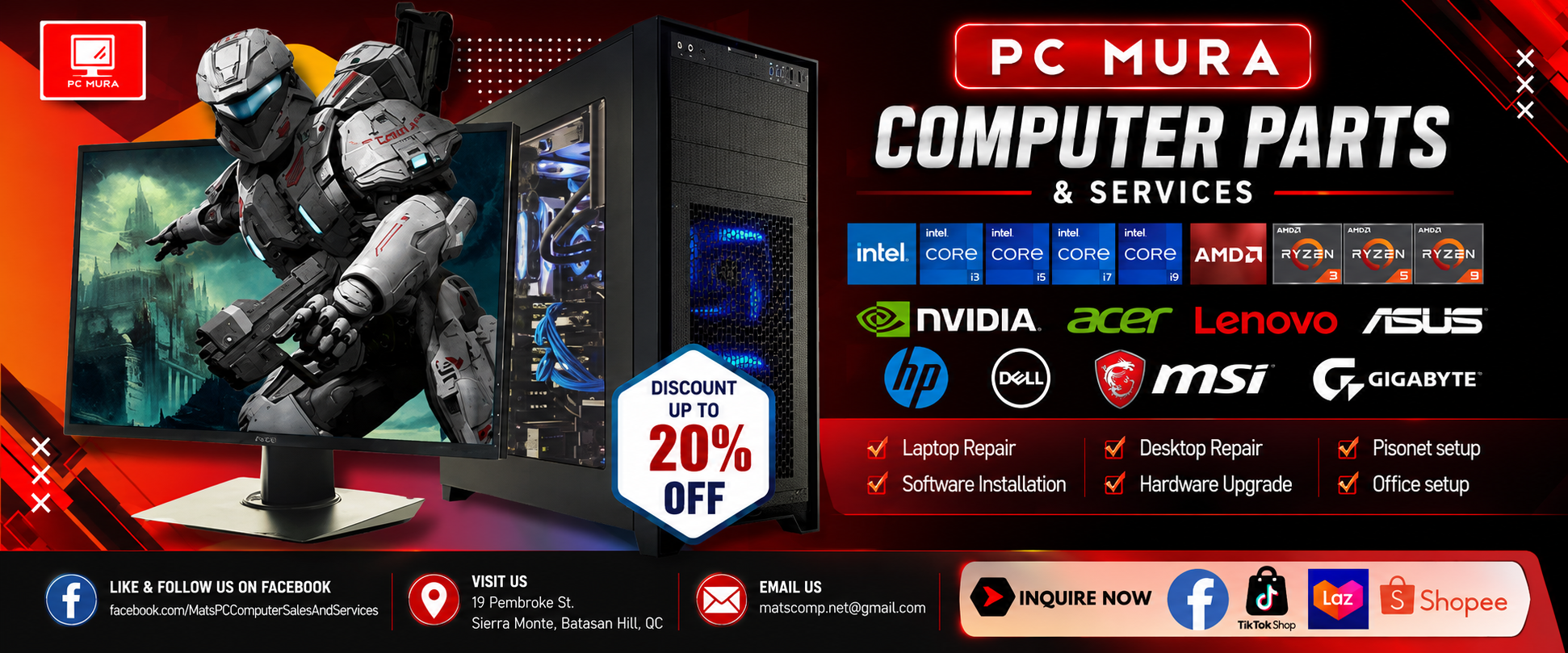 𝐂𝐨𝐦𝐩𝐚𝐜𝐭,... - M-Tech Computer Parts and Services - Baliuag | Facebook