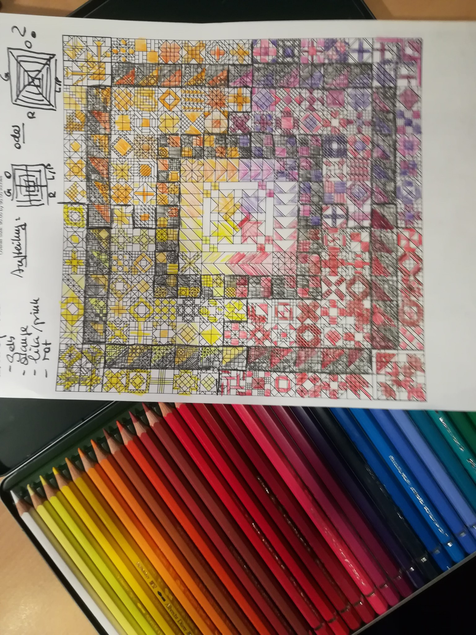Completed 365 day block challenge with 3 1/2 inch blocks