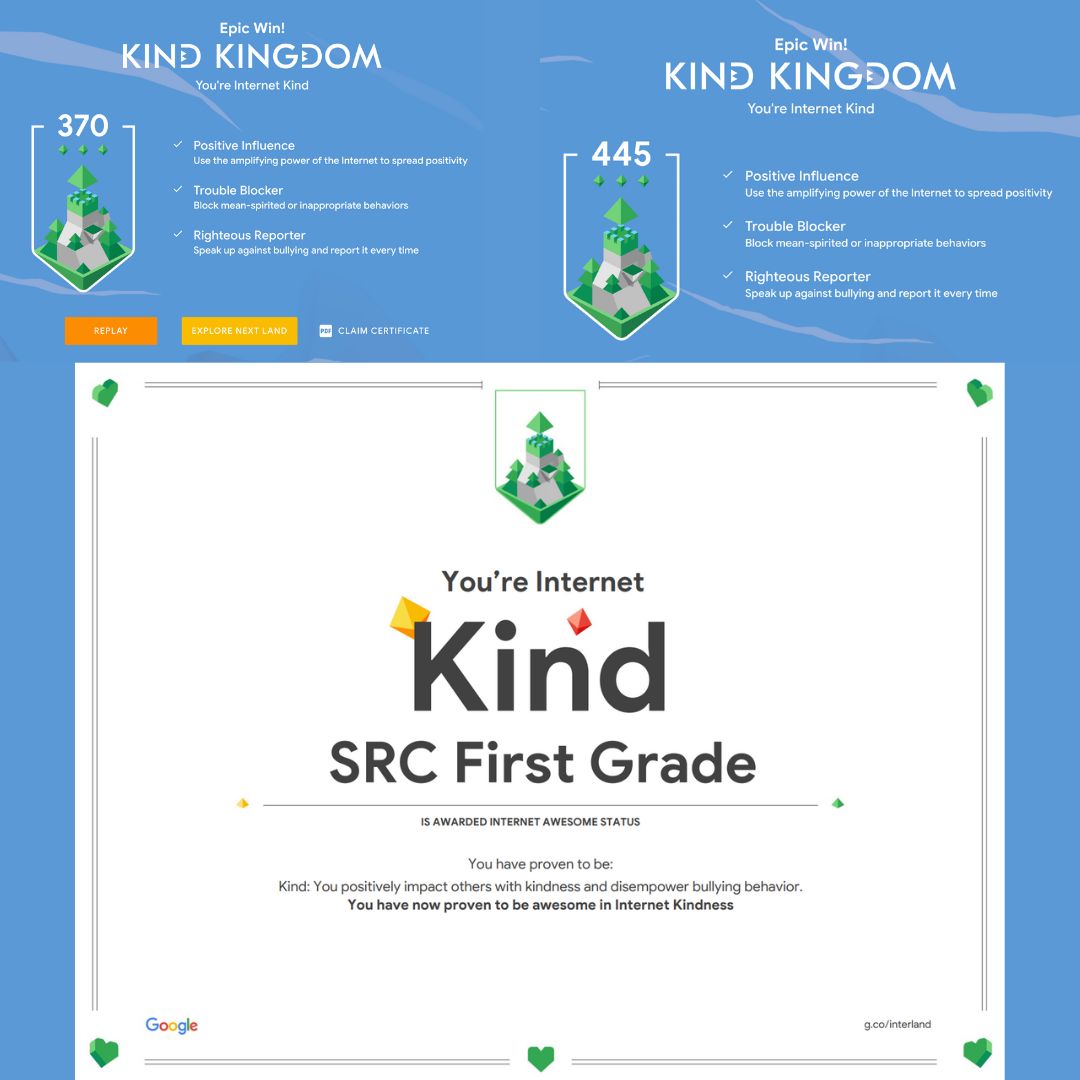 SRC - SRC's First Graders have all mastered Kind Kingdom - a game that ...