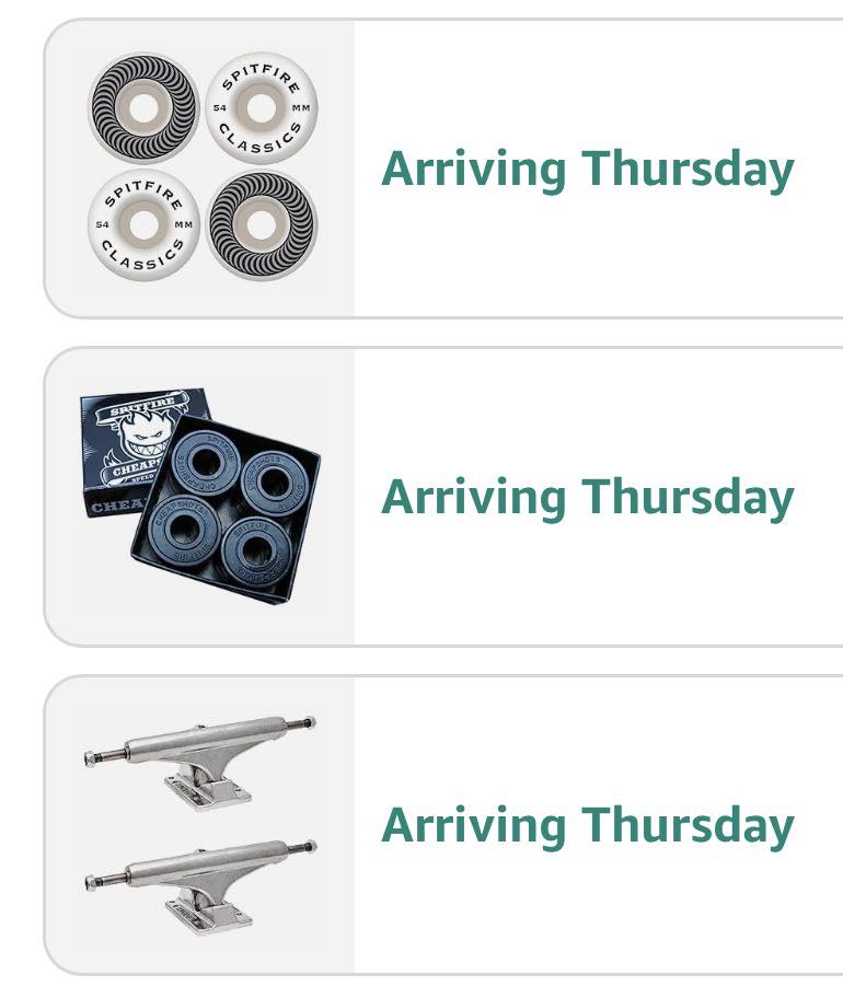 Skater's updated setup with Thunder trucks and Spitfire wheels