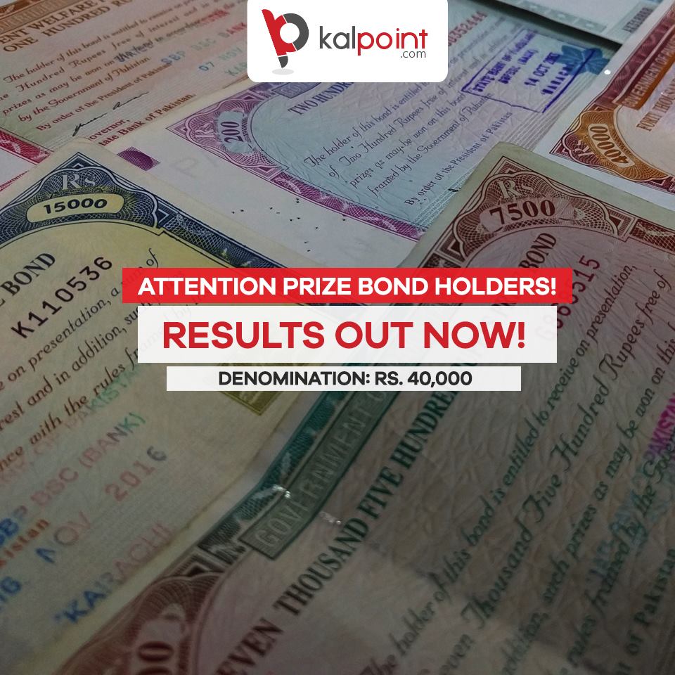 KalPoint - Attention prize bond holders for Rs. 40,000....