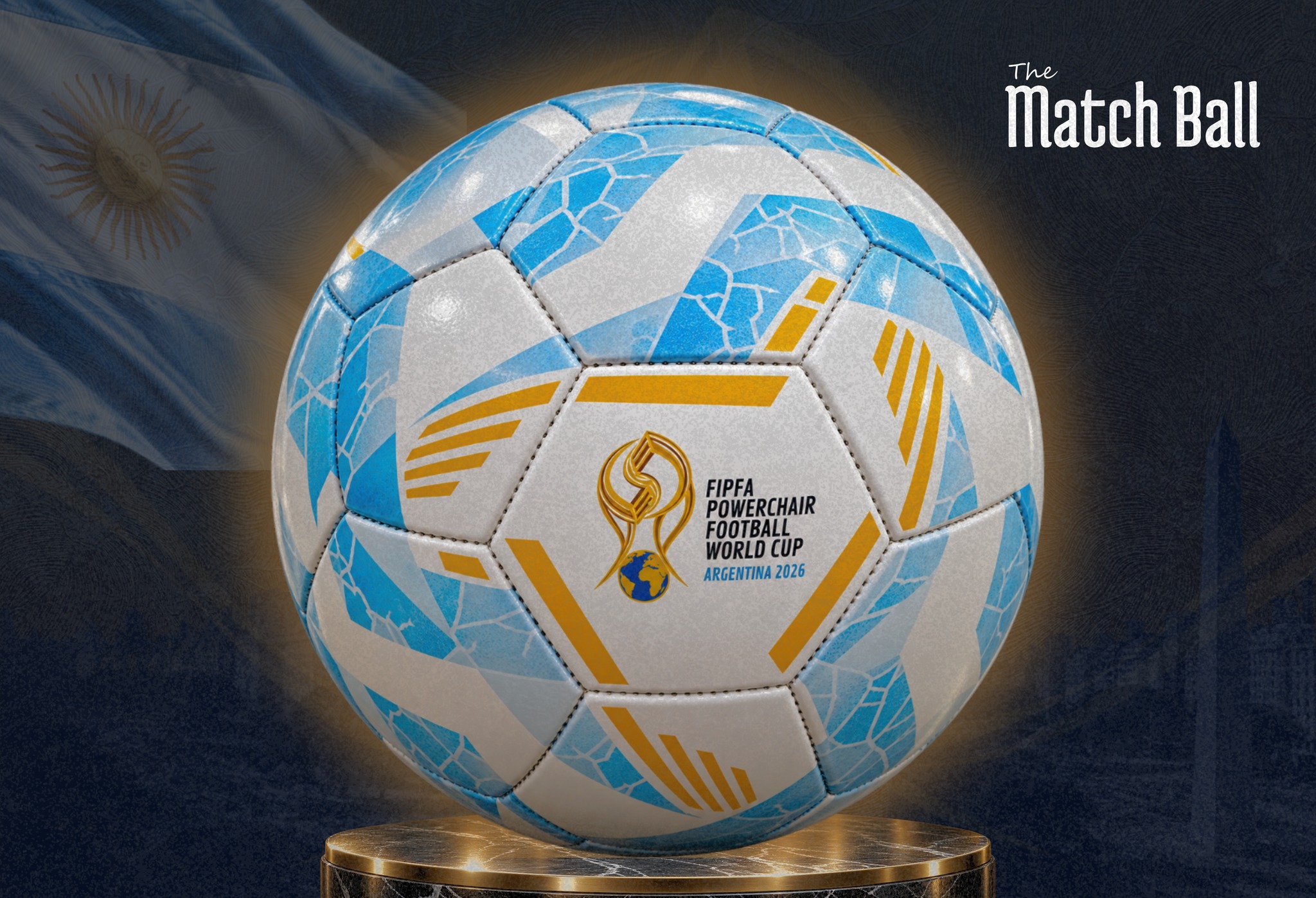 Introducing the official match ball of the 2026 FIPFA Powerchair