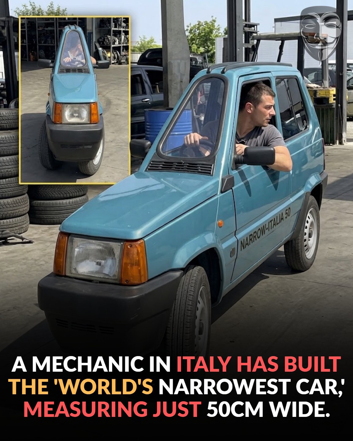 An Italian mechanic modified a 1993 Fiat Panda into the world's