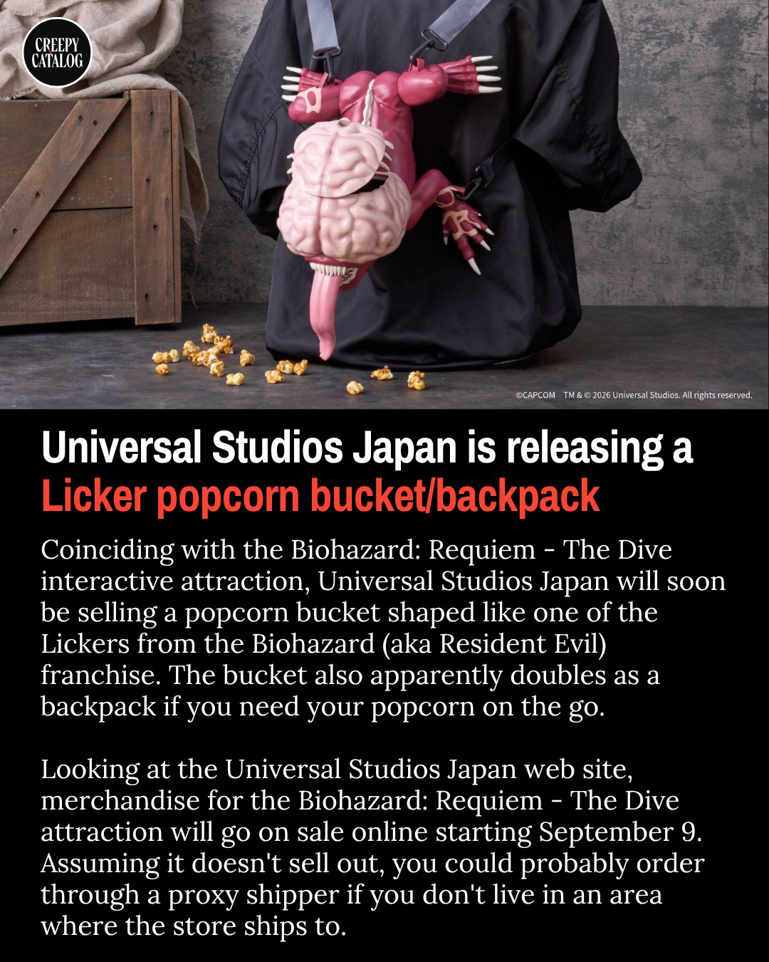 Creepy - You can visit the Universal Studios Japan online store at