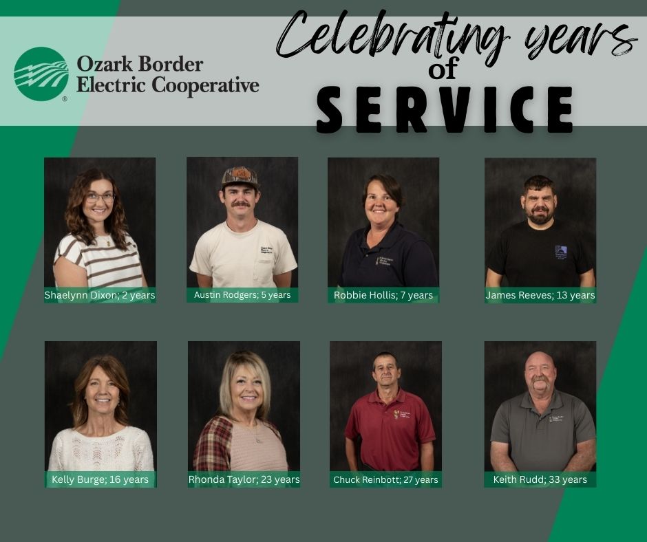 Ozark - These 8 Ozark Border employees hit important milestones in the ...