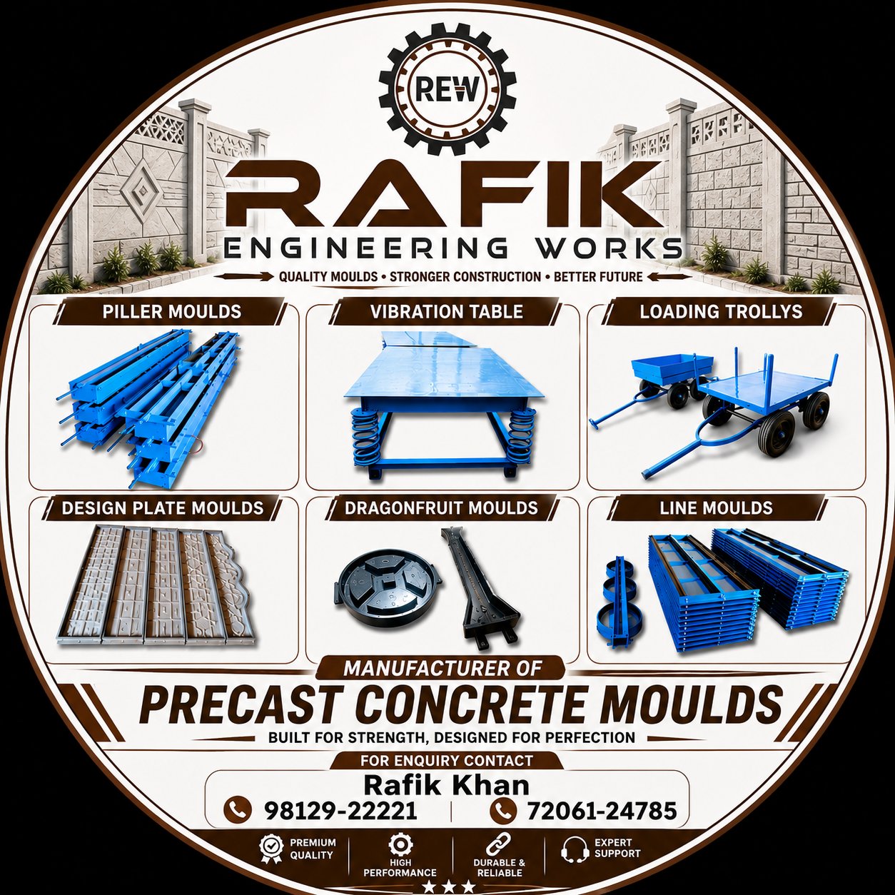 🏗️ Boundary Wall Mould Manufacturing – Full Process! Precast Concrete ...