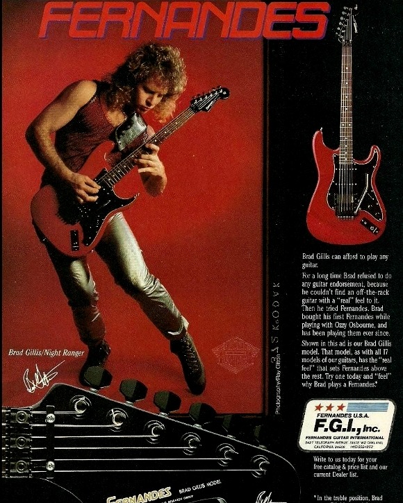 Brad Gillis - Fernandes Guitar #nightranger #ozzyosbourne
