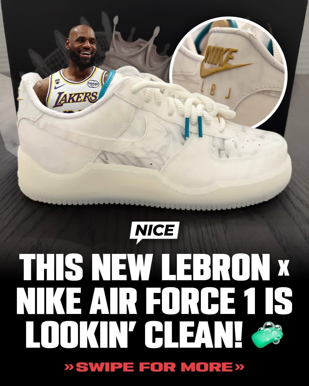 LeBron James teased a new Nike Air Force 1 collab featuring a 