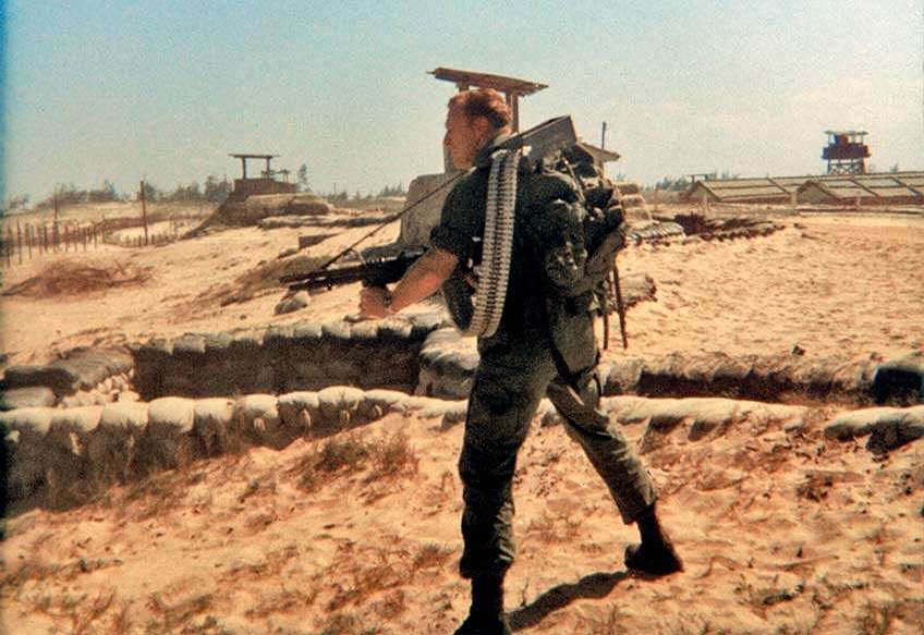 Rubashka - Recon Team Illinois MACVSOG member, wields a chopped M60 ...
