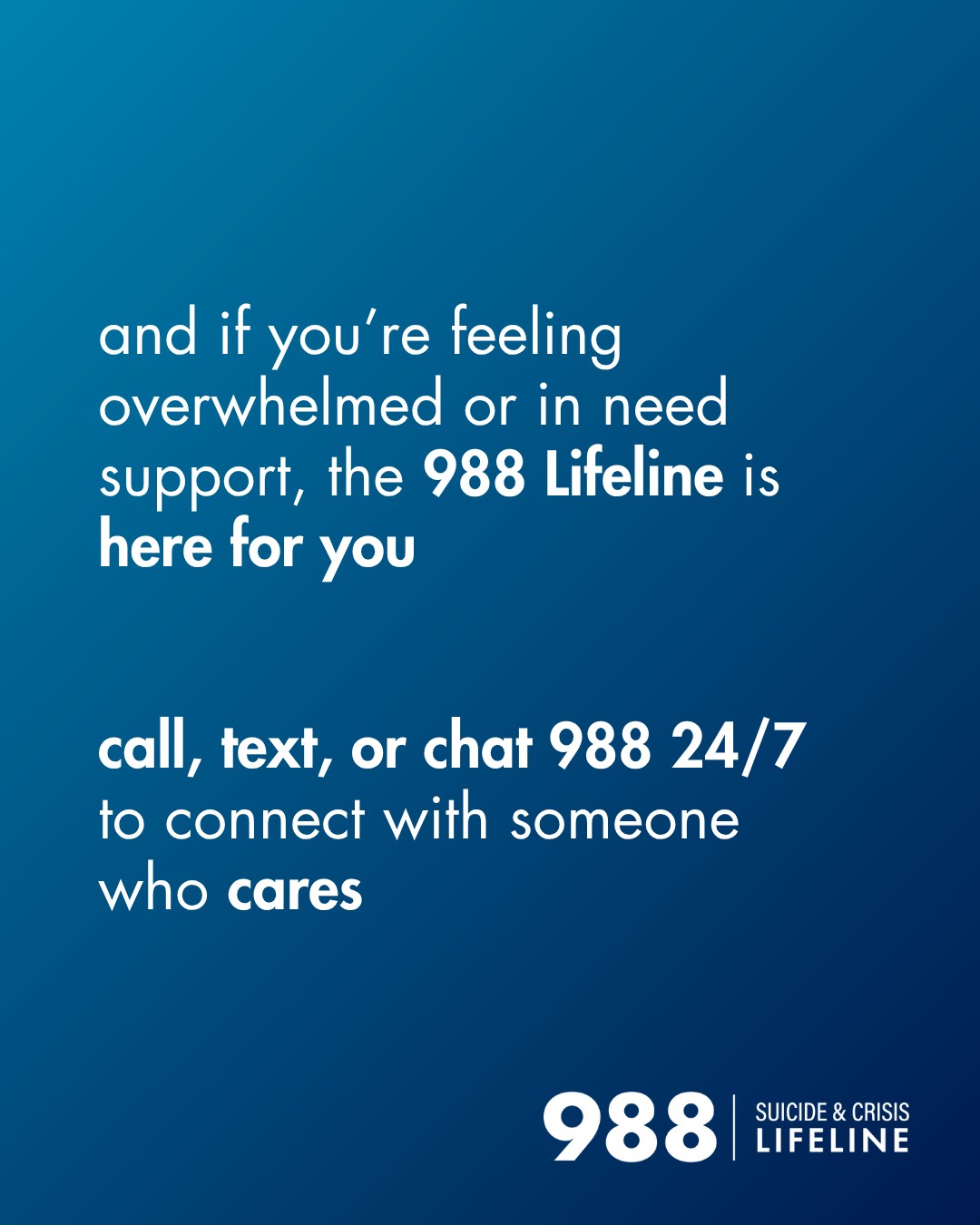 988 Suicide & Crisis Lifeline (@988lifeline) • Facebook