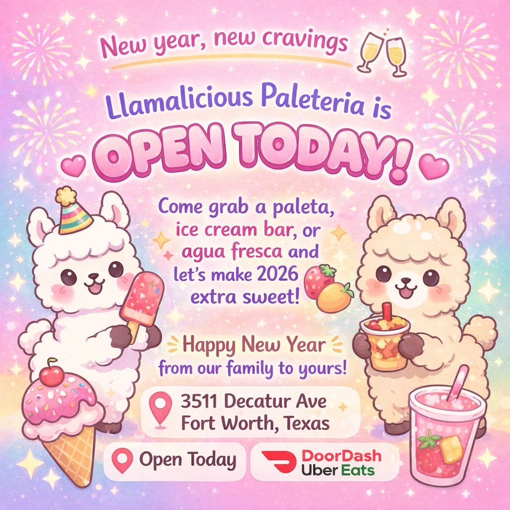 🥂 New year, new cravings 🥂 🦙💖... - Llamalicious Paleteria | Facebook