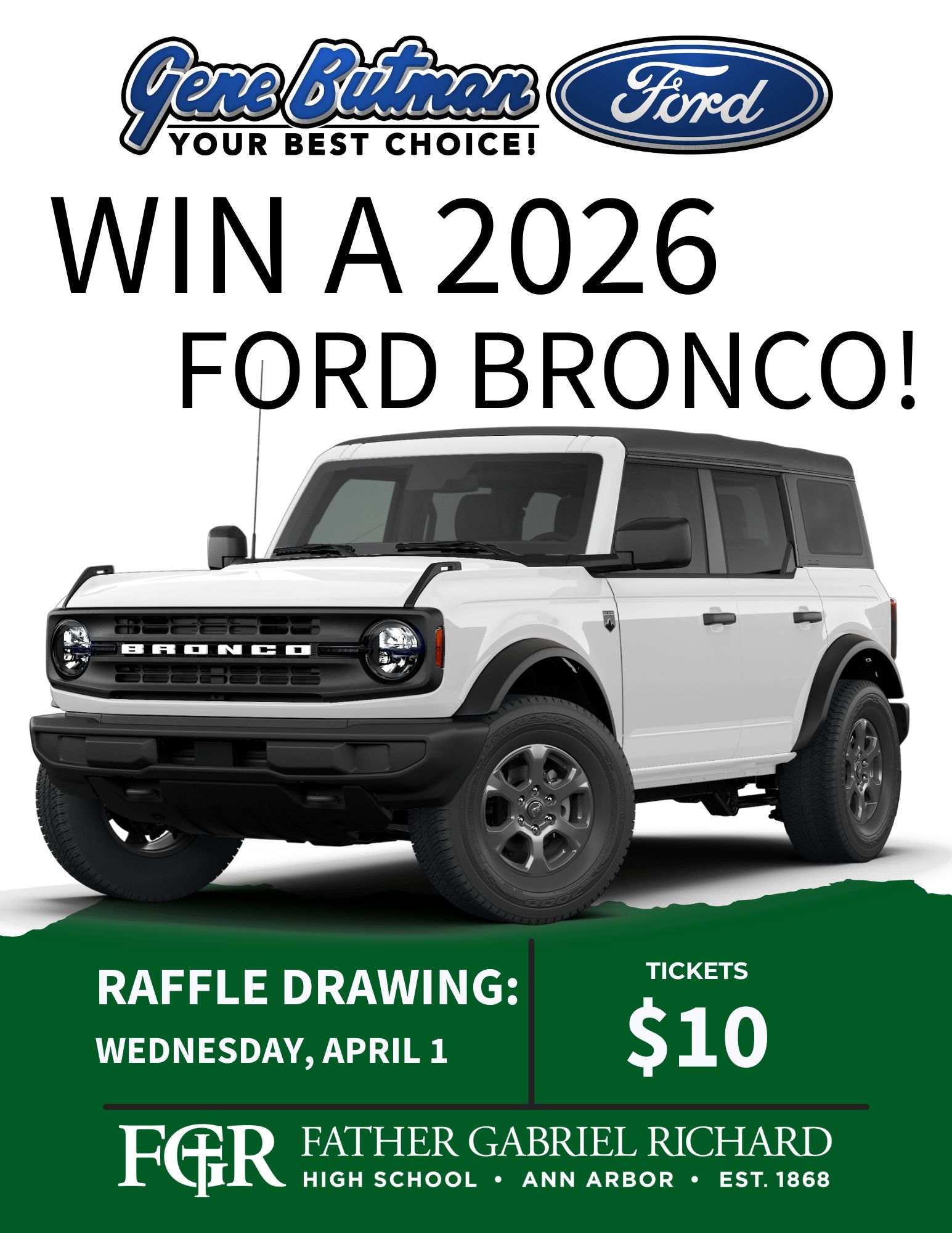 Father - Win a 2-year lease on a 2026 Ford Bronco Big Bend! Thanks to ...