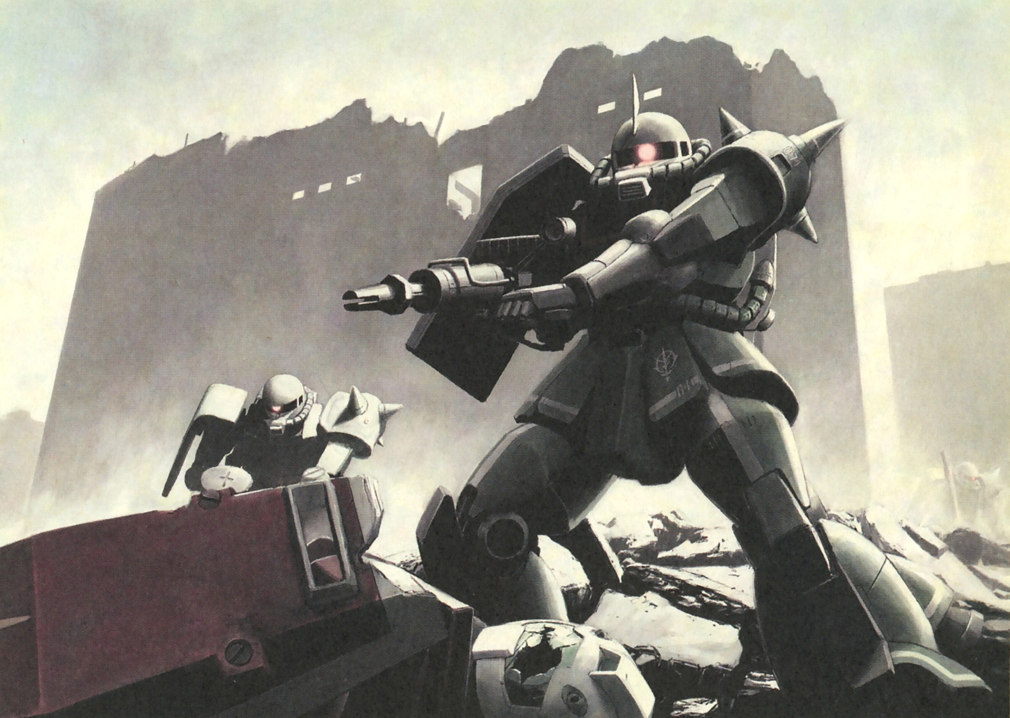 A Gundam - Rare illustration of a unknown Gundam & Christina