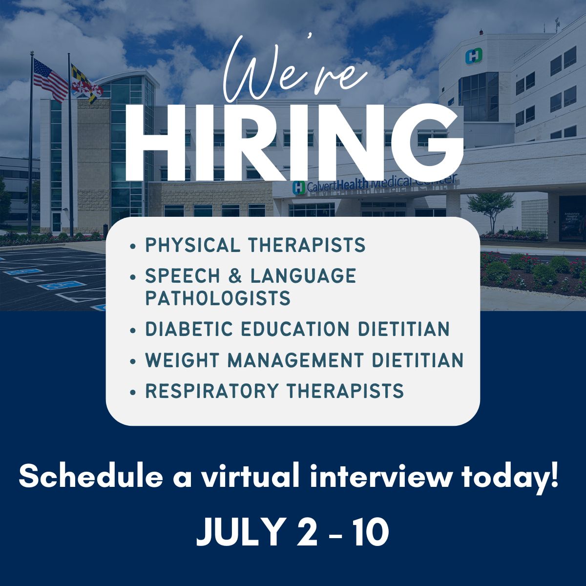 CalvertHealth - 📢 We’re Hiring – Join Our Virtual Hiring Event ...