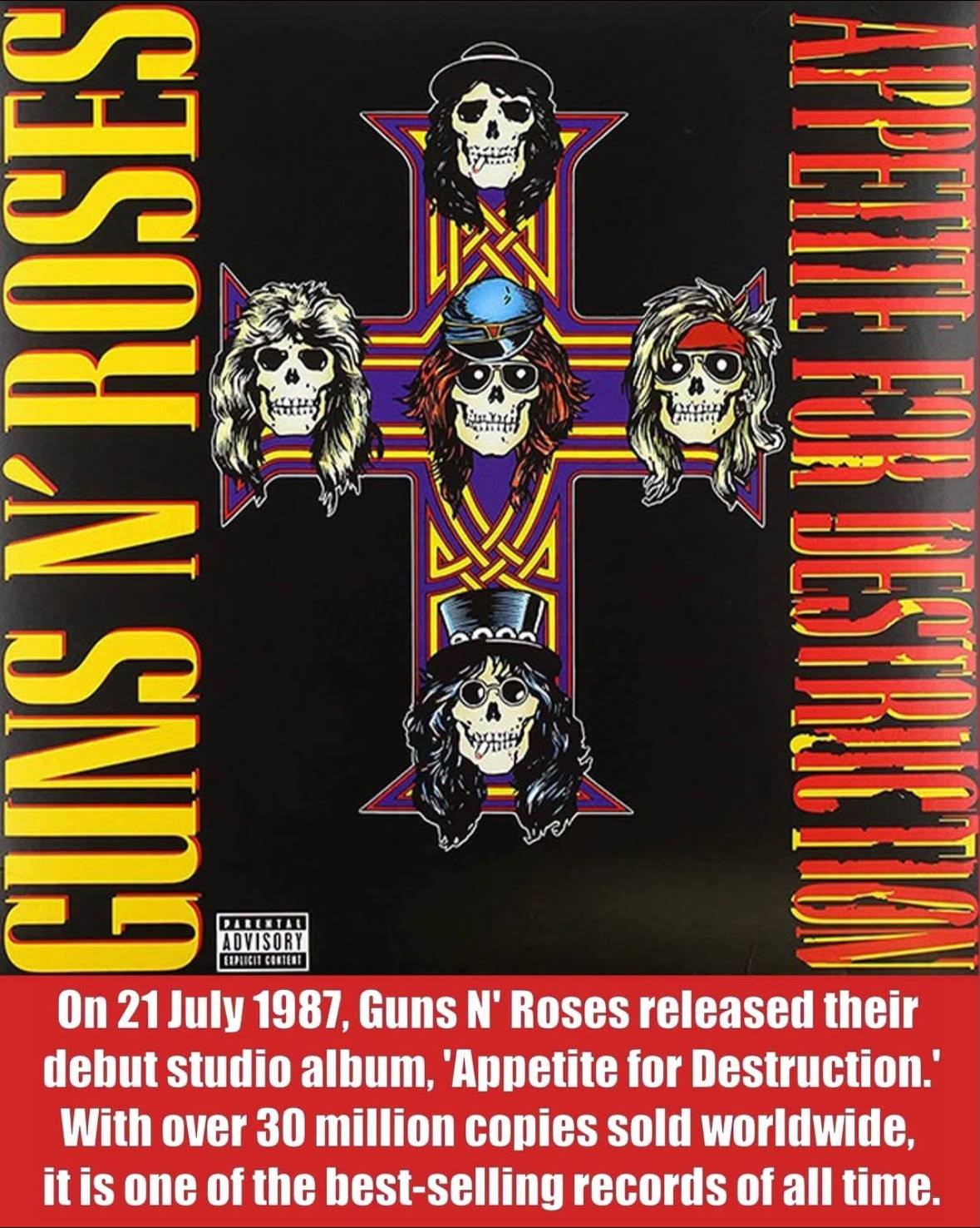 Guns N' Roses wins American Music Awards on January 22nd 1990
