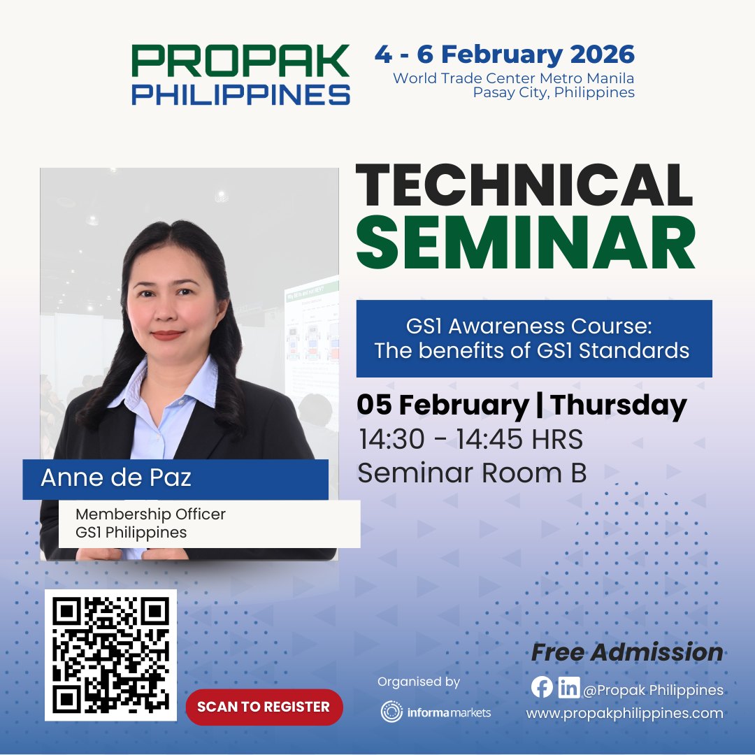 ProPak - 📍 Don’t miss this session with Anne de Paz of GS1 Philippines ...