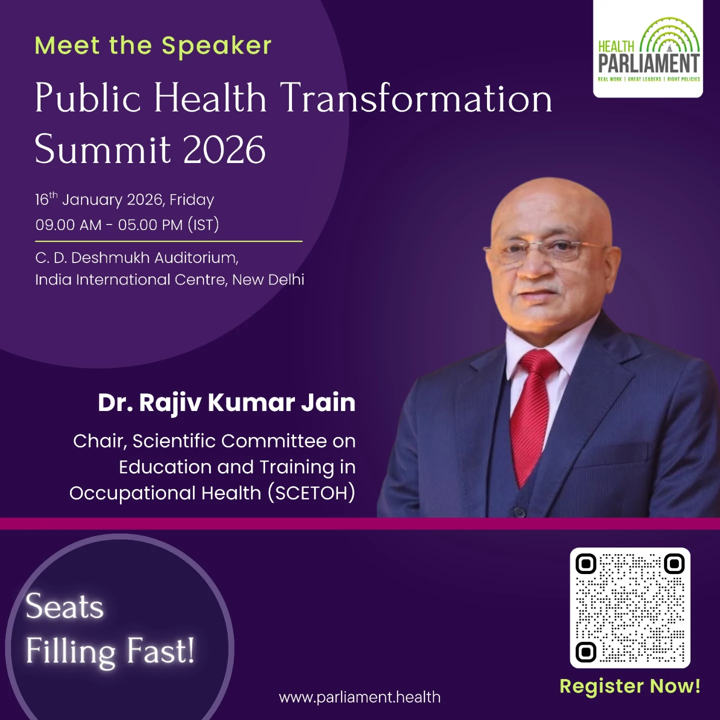 Health - We are honored to welcome Dr Rajiv Kumar Jain, Chair ...