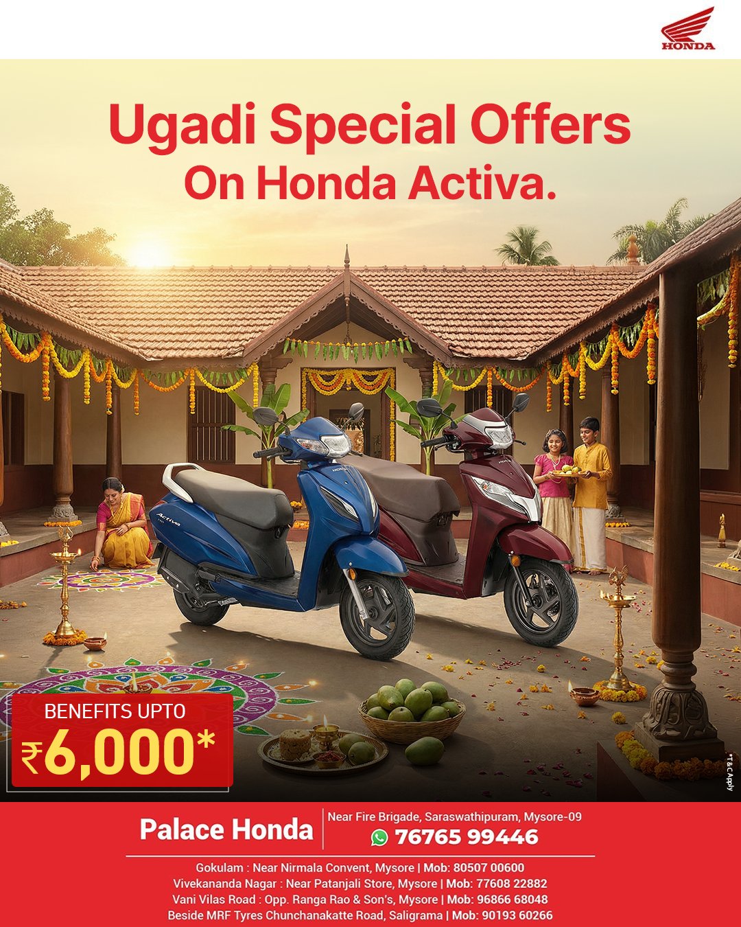 Ugadi Special Offers on Honda Activa Celebrate the festive season