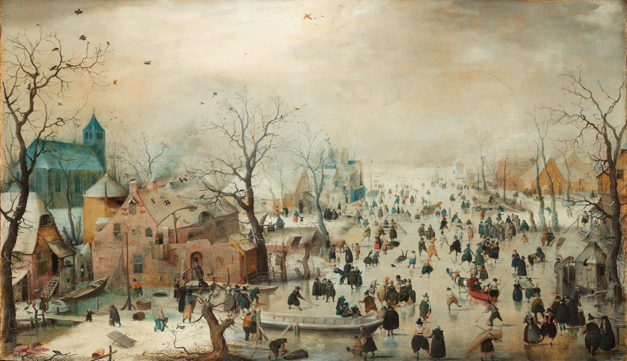 The village of Midlum (1900) by Abraham Beerstraaten (1643 in