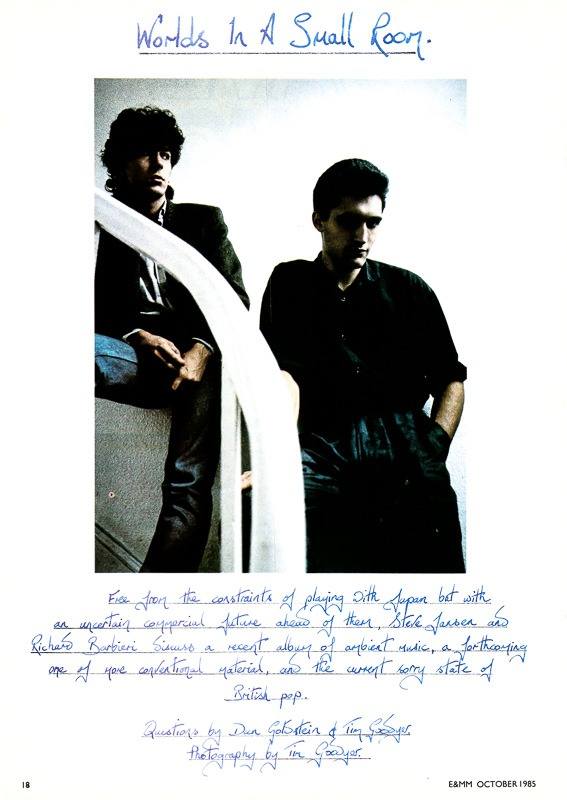 Steve Jansen and Richard Barbieri's Worlds in a Small Room album