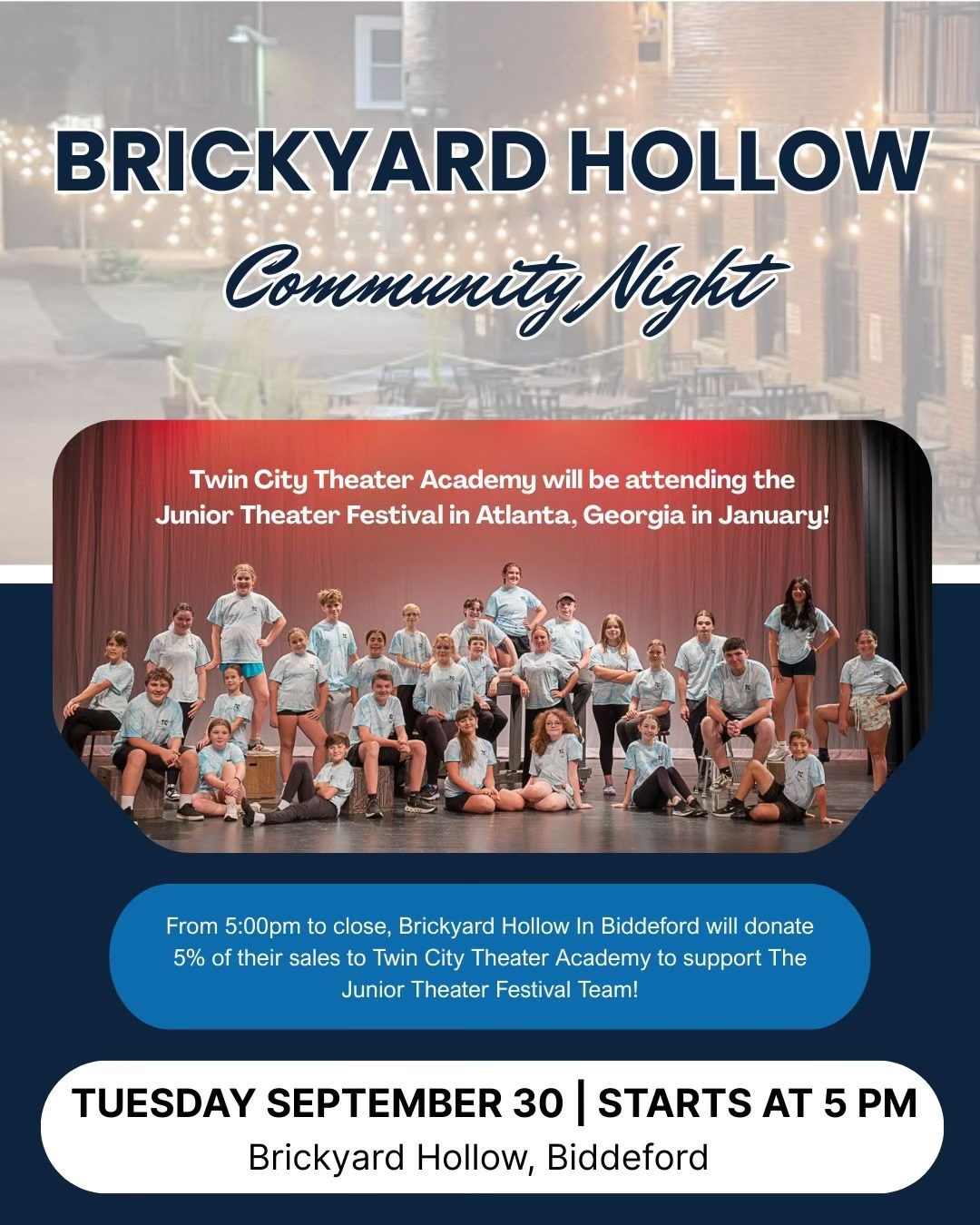 Brickyard Hollow- Community Night Supporting TCTA