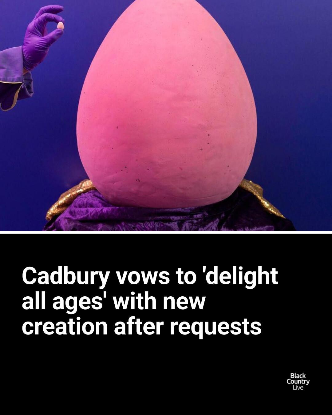 The world's largest Cadbury Mini Egg, weighing 55kg, has been