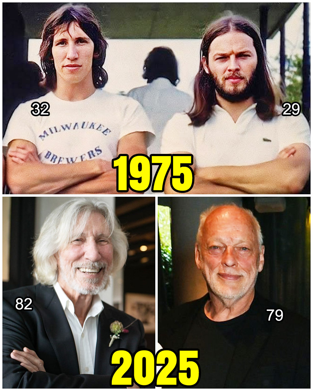 David Gilmour and Roger Waters, 1973