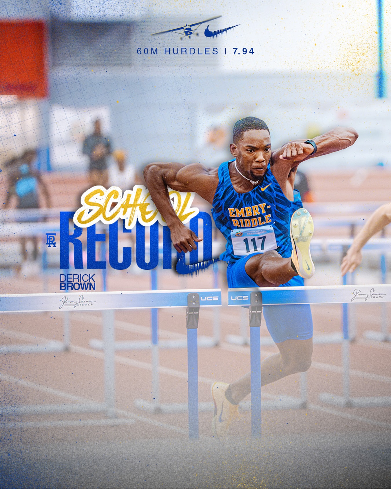 Embry-Riddle - 💨💨💨 Derick might’ve ran faster celebrating his record ...