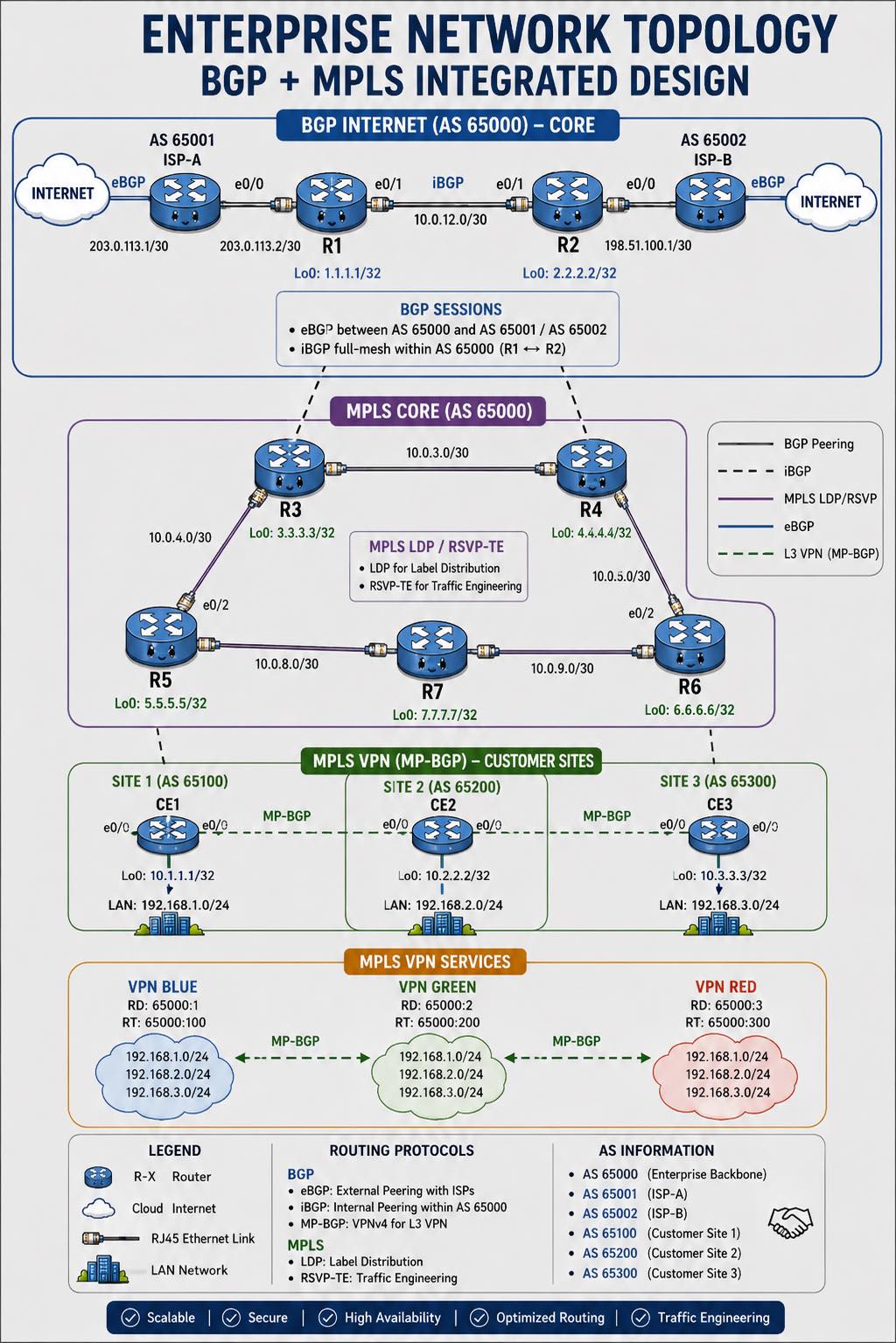 🚀 MPLS Network – Advanced Topology Explained! 🌐 Take your