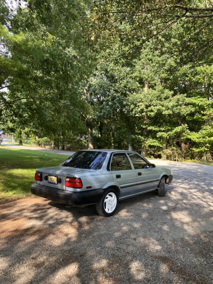 My AE92 Corolla daily on Escort ZX2 wheels.