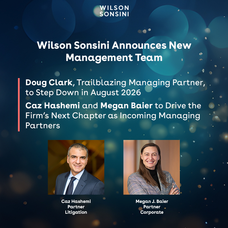 Wilson - We are pleased to announce that Caz Hashemi and Megan Baier ...