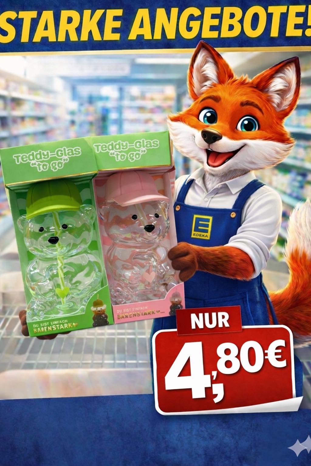🦊✨ STARKES ANGEBOT ALERT! ✨🦊 So süß, dass man fast reinschmelzen könnte… 😍 Unsere Teddy-Gläser „to go“ sind der absolute Hingucker – egal ob für deinen Lieblingsdrink, Smoothie oder einfach fürs gute