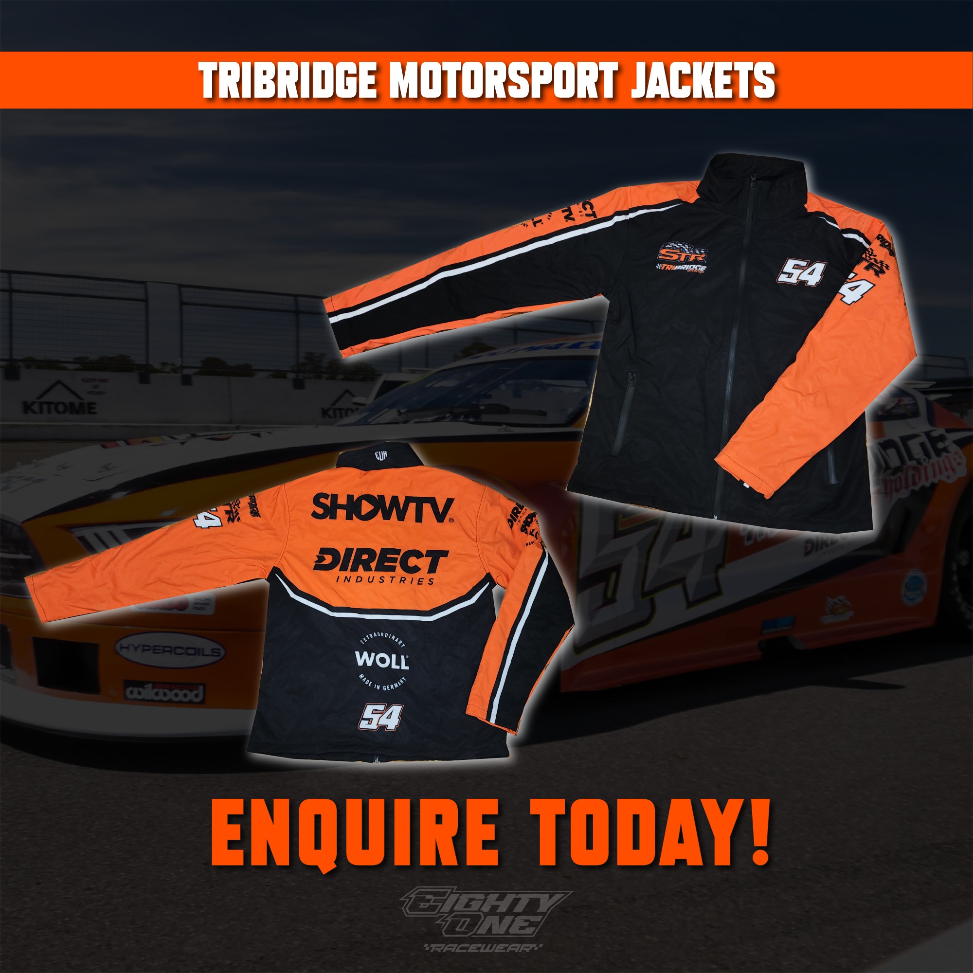 🟧 TRIBRIDGE MOTORSPORT CUSTOM JACKETS... - EightyOne Racewear
