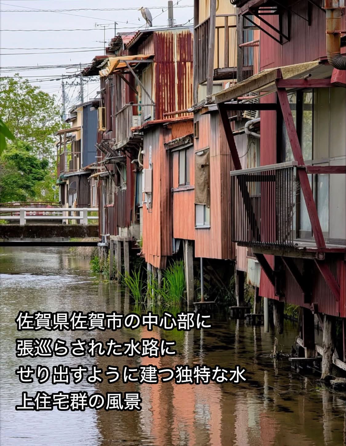 拝借したこの画像は、佐賀県佐賀市の中心部に張り巡らされた水路