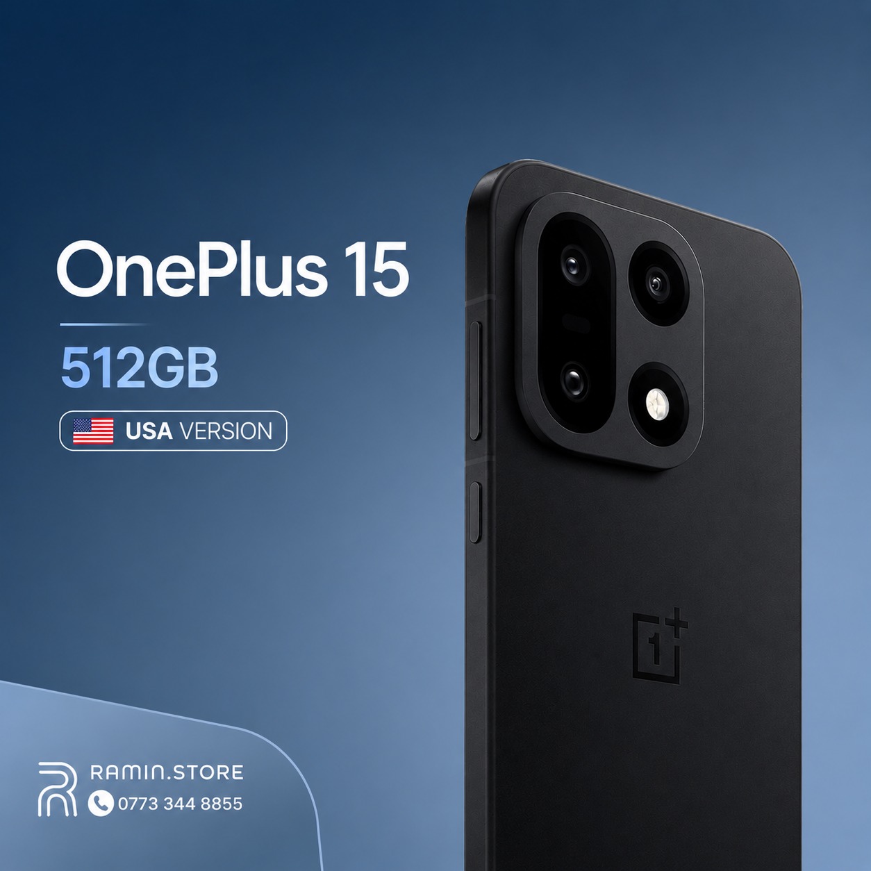 OnePlus 15 16+ 512GB All Black USA Version 1,290,000 IQD (UK 