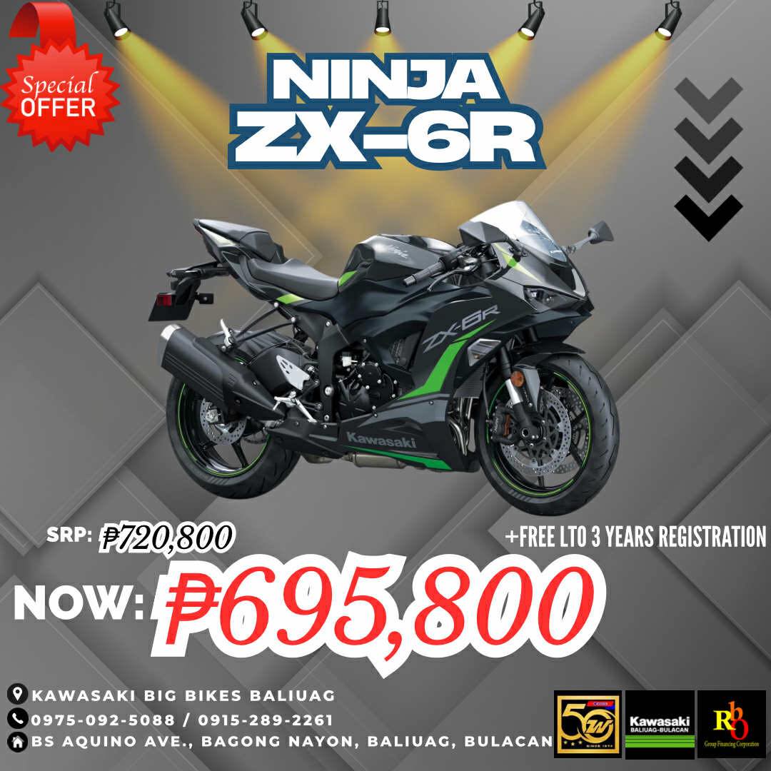 KAWASAKI NINJA ZX6-R 💚 PROMO PRICE : ₱695,800.00 💚 Instant