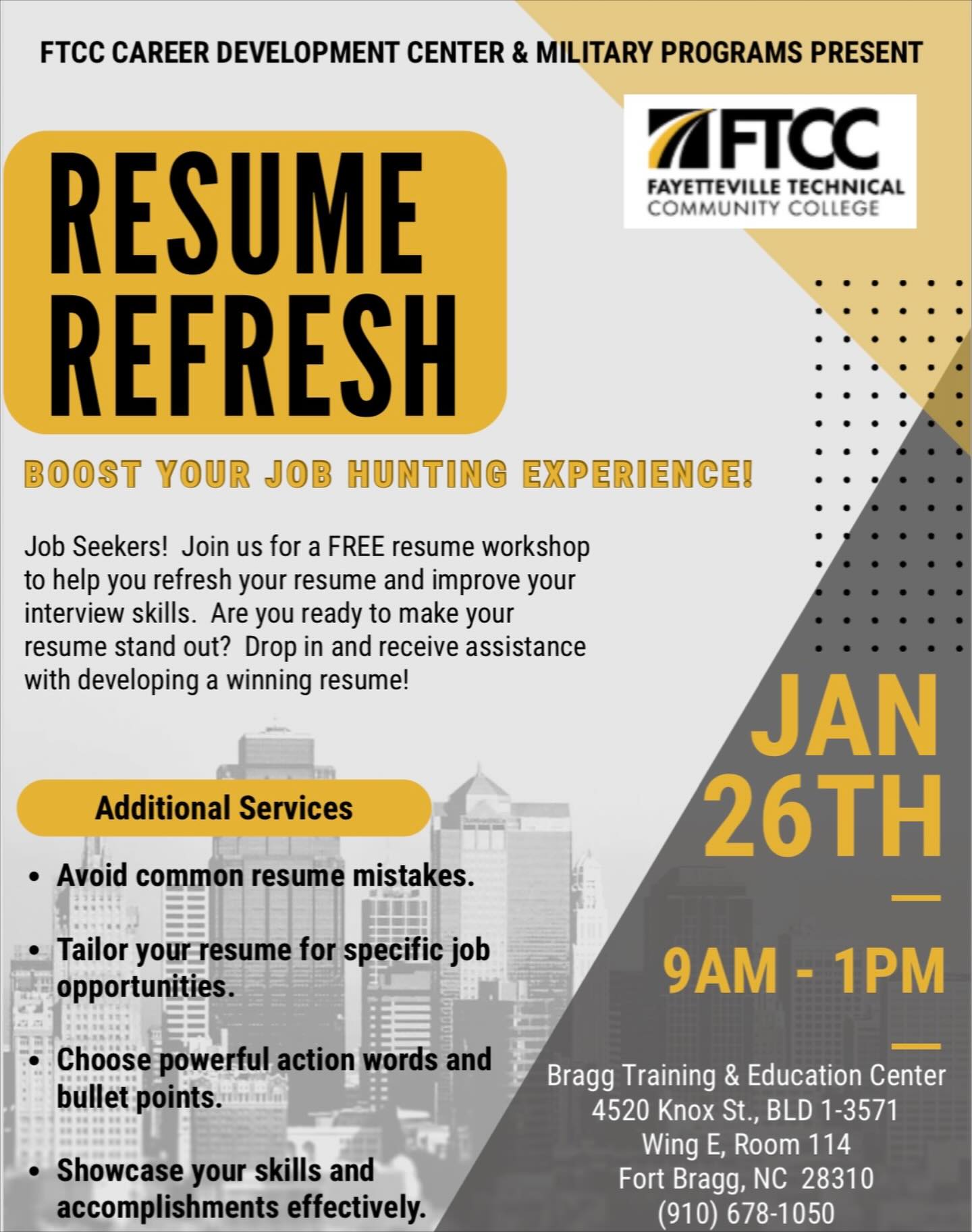 FTCC Military and Veteran Programs | Fayetteville NC