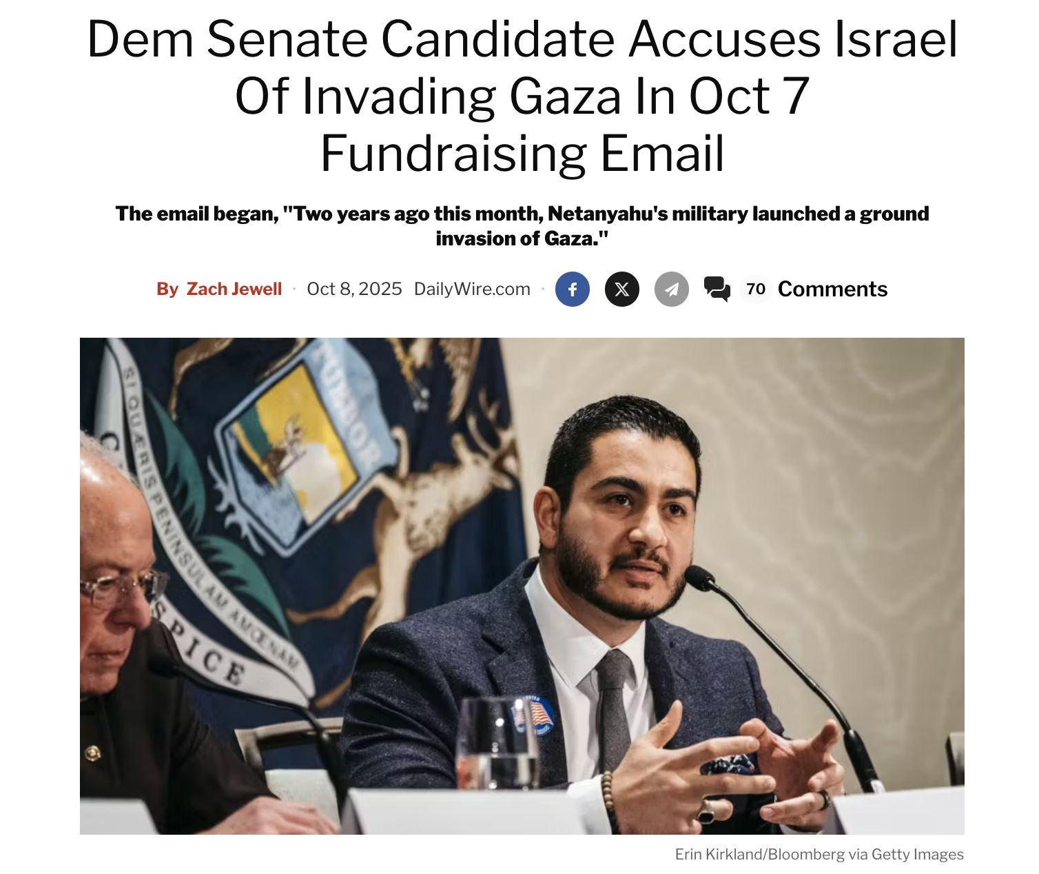 Ben - In a fundraising email sent on the anniversary of Hamas’ October ...