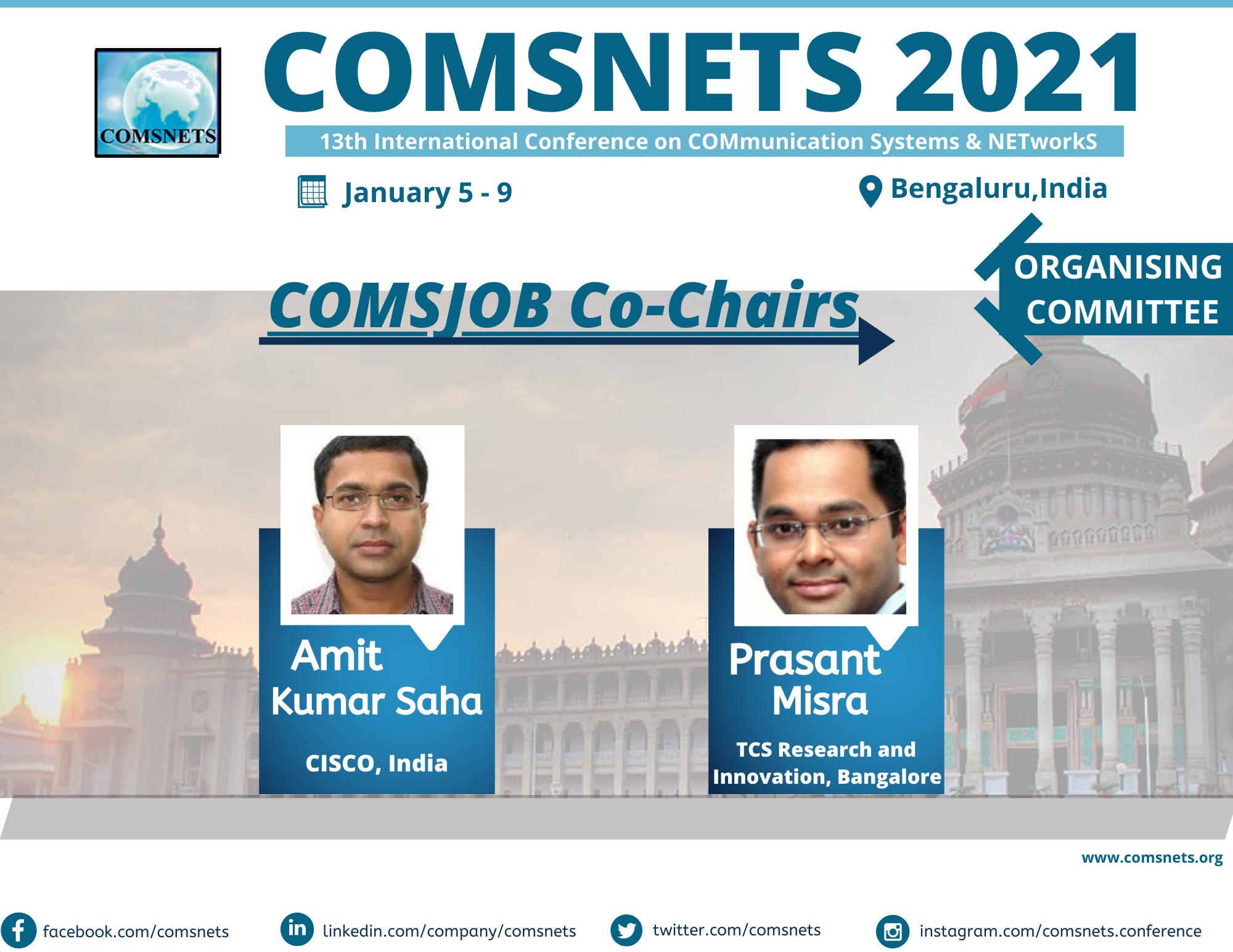 COMSNETS - The 13th International Conference on... | Facebook