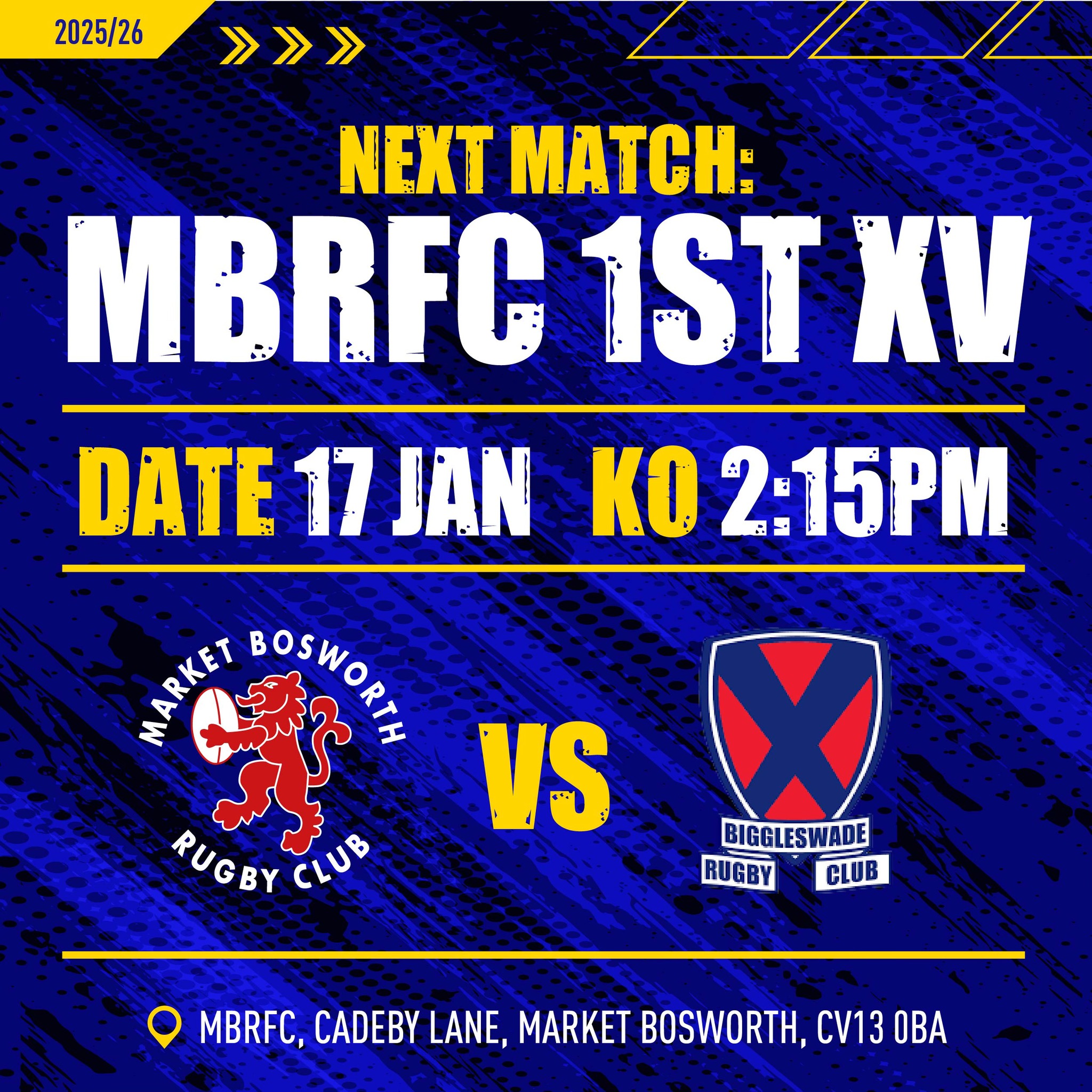 Market - 🔥🏉 BACK AT CADEBY LANE 🏉🔥 The 1st XV are HOME and ready to go ...