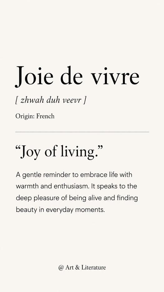 🧾 Today's phrase of the day Joie de vivre Phrase Pronunciation
