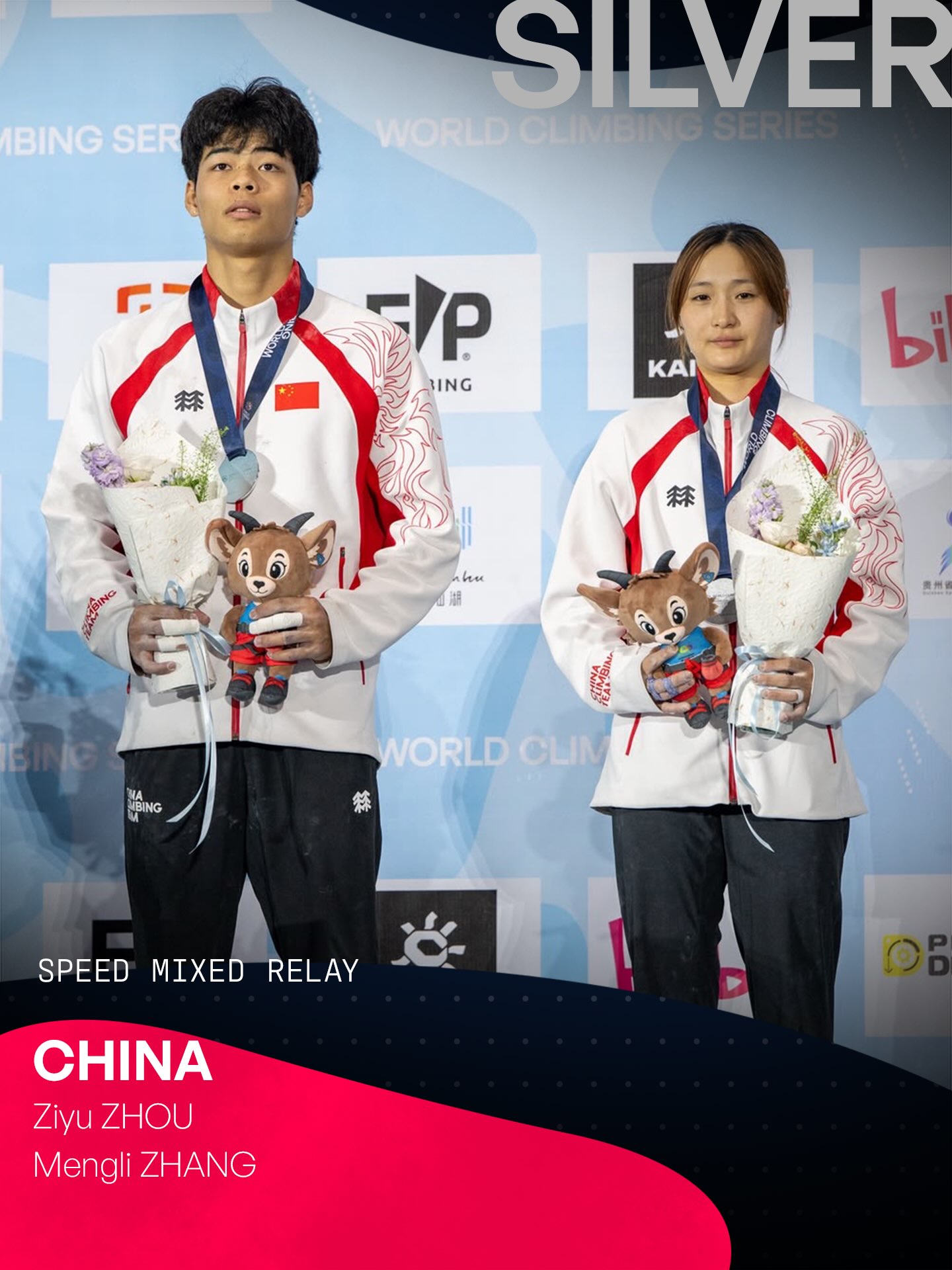 The Speed Mixed Relay winners from the World Climbing Series ...